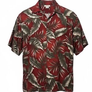 Pierre Cardin Red Hawaiian Leaf Print Shirt
Item0013